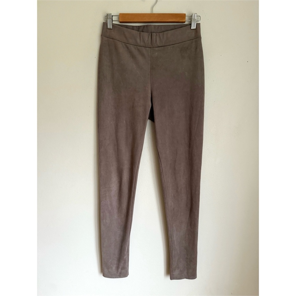 Wolford Suede Leggings in Taupe Brown - Picture 3 of 7